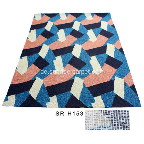 Handhooked Teppich mit Polyester